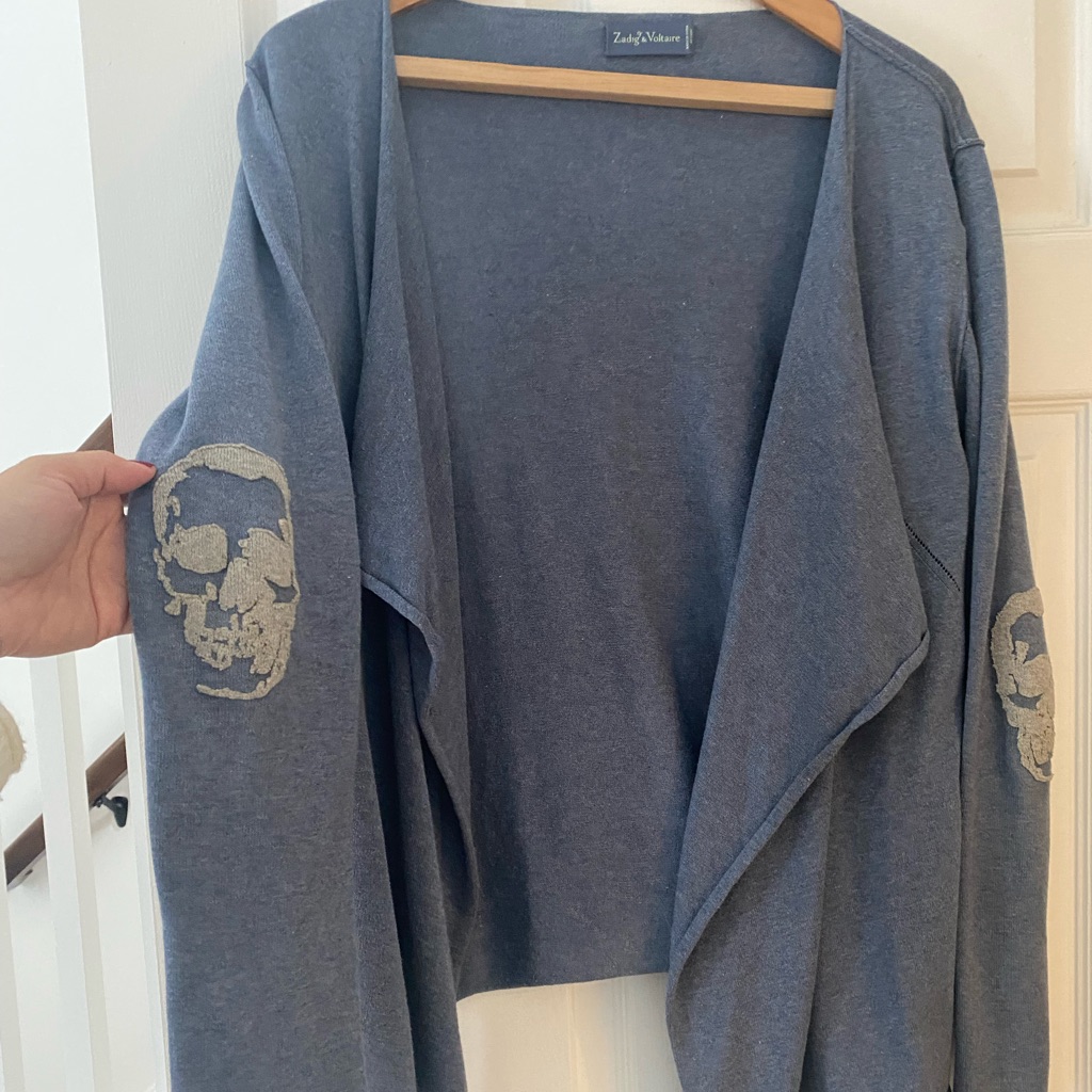 Zadig & Voltaire Sweater With Skull Elbow, Size Similar To M/L